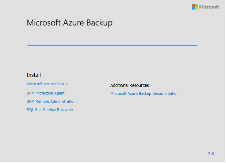 azure recovery services install