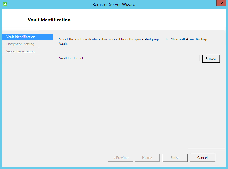 azure recovery services vault identification