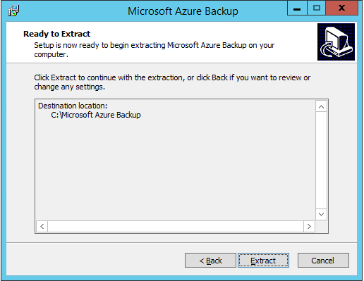 azure recovery services extract